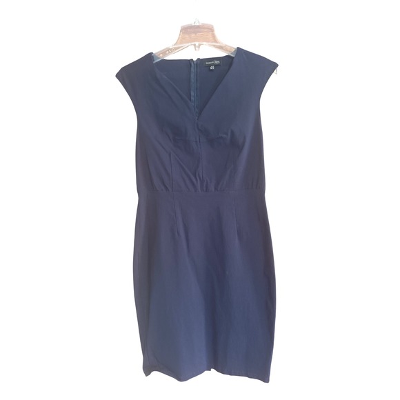 London Dress Company Dresses & Skirts - London Dress Company‎ Navy Cap Sleeve V Neck Sheath Business Dress